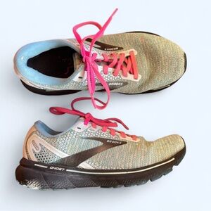 Brooks Ghost 14 Women’s Sneakers – Well Loved Aqua Blue/Pink Runners Size 8.5